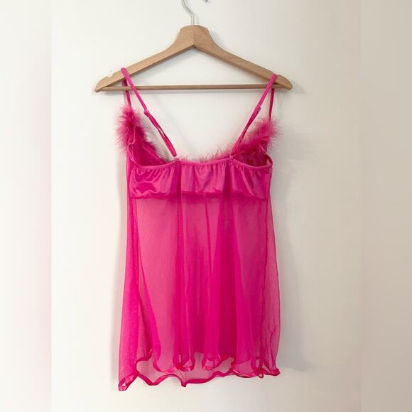 Vintage fembot furry fuzzy nightie lingerie slip barbiecore Barbie intimates - Picture 2 of 9